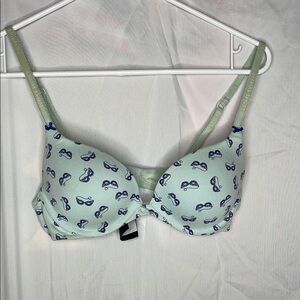 Victoria's Secret Green and Blue Bra with Molded Cups